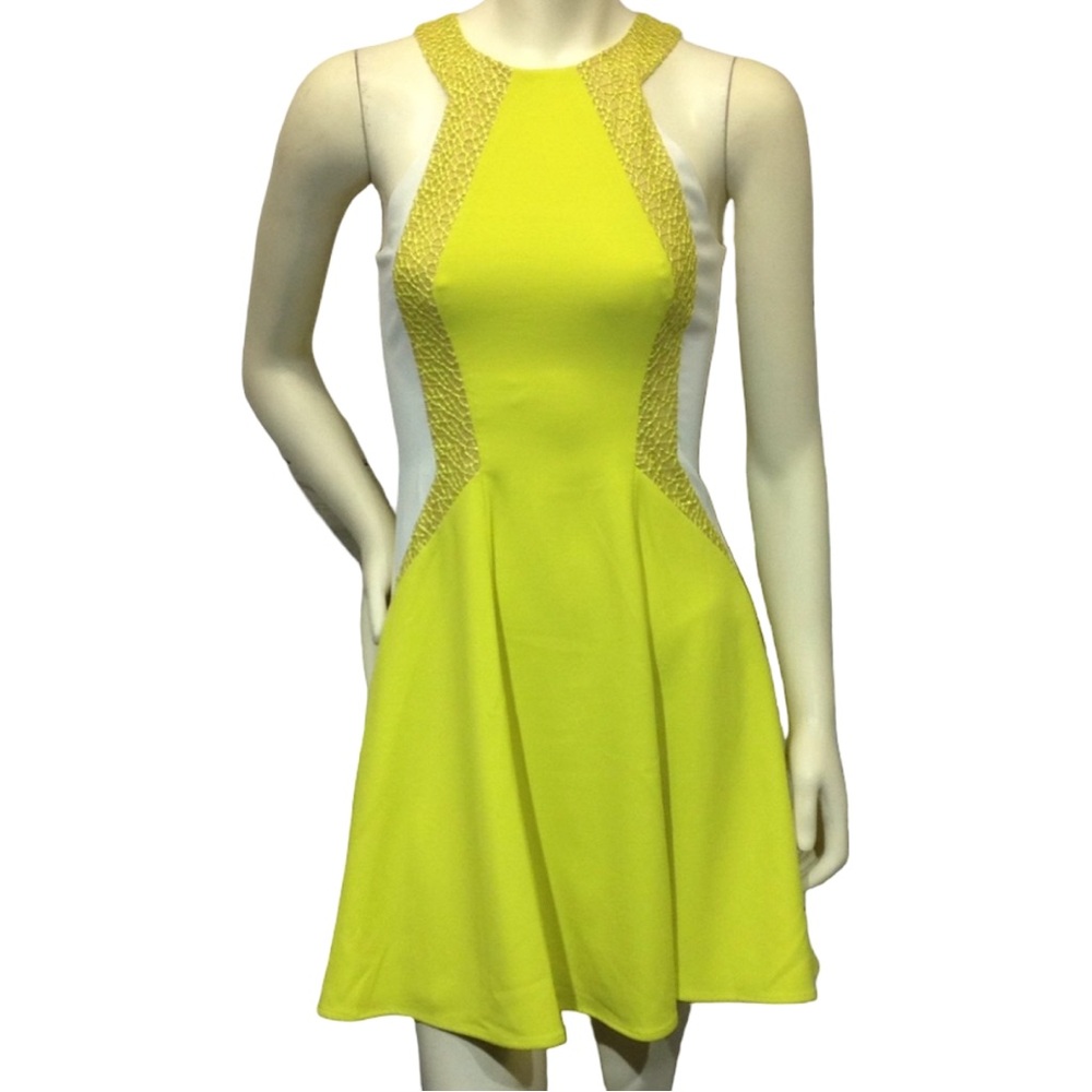Lumier by Bariano Womens Light It Up Splice Flare Dress Size S NEW